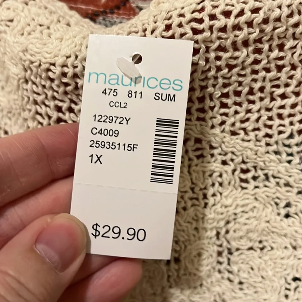 NWT Maurice’s Plus Size Floral Lace Bib Tank Top - Picture 7 of 9